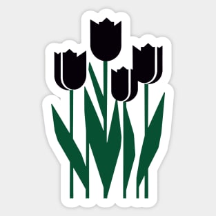 Black Tulips Sticker